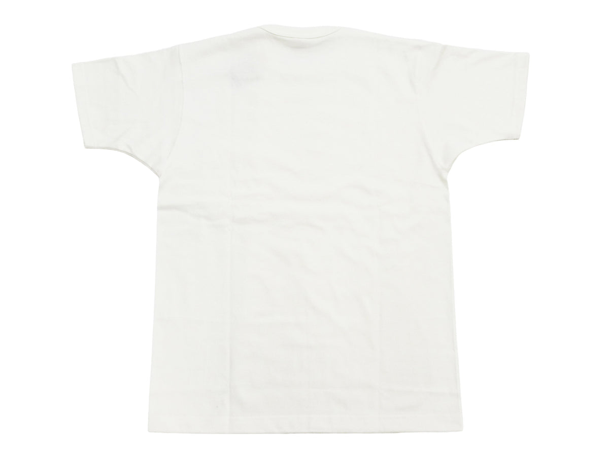 TOYS McCOY Men's Plain Short Sleeve Pocket T-Shirt - Steve McQueen Inspired, Tubular Knit Jersey, Unwashed, Made in Japan (TMC2615 011 Soft Off-White)
