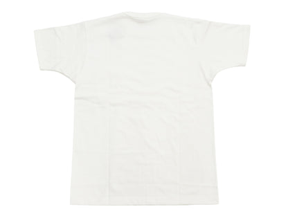 TOYS McCOY Men's Plain Short Sleeve Pocket T-Shirt - Steve McQueen Inspired, Tubular Knit Jersey, Unwashed, Made in Japan (TMC2615 011 Soft Off-White)