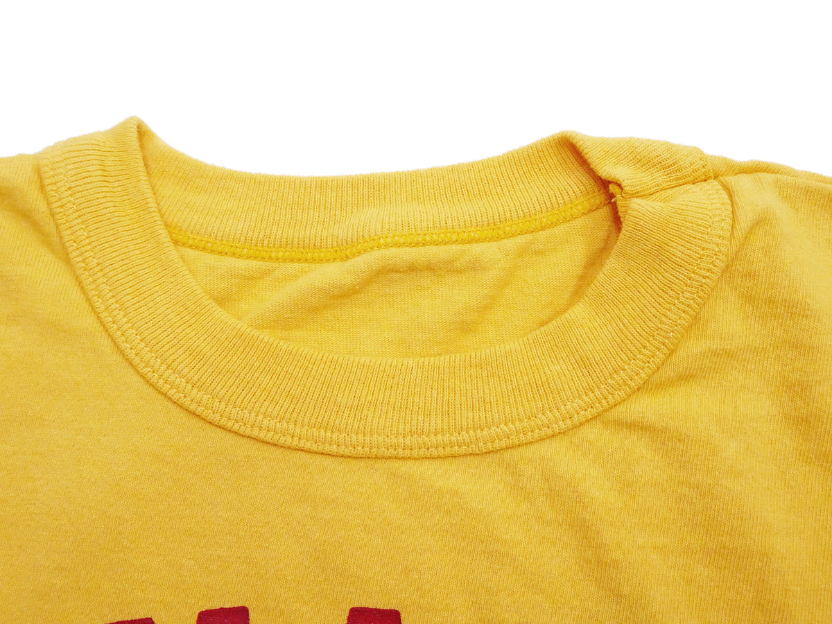 TOYS McCOY Men's Taxi Driver "U.S. Marines" Graphic Short Sleeve T-Shirt - Garment-Dyed Circular-Knit Tubular Tee - Made in Japan (TMC2624 060 Yellow)
