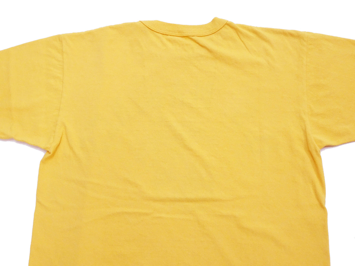 TOYS McCOY Men's Taxi Driver "U.S. Marines" Graphic Short Sleeve T-Shirt - Garment-Dyed Circular-Knit Tubular Tee - Made in Japan (TMC2624 060 Yellow)