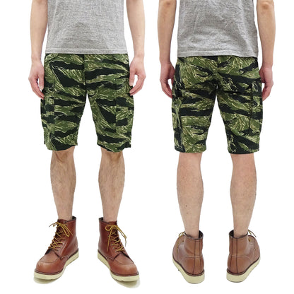 TOYS McCOY Cargo Shorts Men's Classic U.S. Army Fatigue-Inspired Casual Short Pants TMP1802 161 Tiger Stripe Camouflage Pattern