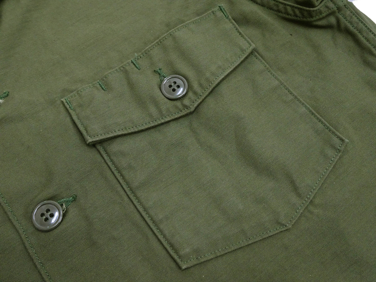 TOYS McCOY Men's Short-Sleeve Shirt - Reproduction of the U.S. Army OG-107 Utility Shirt (Modified Short-Sleeve Version) TMS2505 Olive
