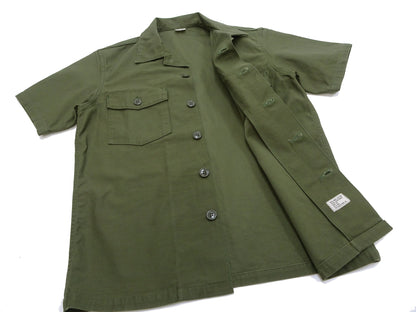TOYS McCOY Men's Short-Sleeve Shirt - Reproduction of the U.S. Army OG-107 Utility Shirt (Modified Short-Sleeve Version) TMS2505 Olive