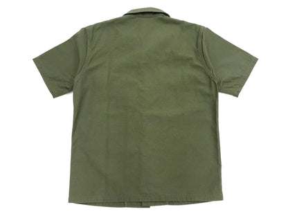 TOYS McCOY Men's Short-Sleeve Shirt - Reproduction of the U.S. Army OG-107 Utility Shirt (Modified Short-Sleeve Version) TMS2505 Olive