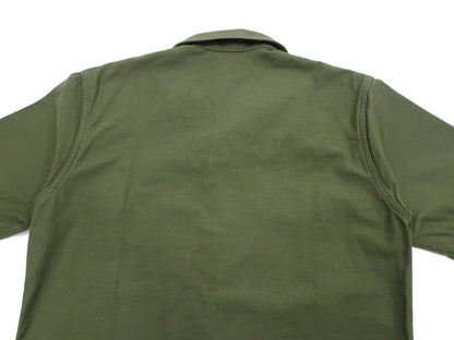 TOYS McCOY Men's Short-Sleeve Shirt - Reproduction of the U.S. Army OG-107 Utility Shirt (Modified Short-Sleeve Version) TMS2505 Olive