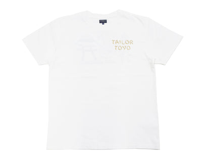 Tailor Toyo T-shirt Men's Sukajan Style Embroidered Short Sleeve Tee TT79213 101 White