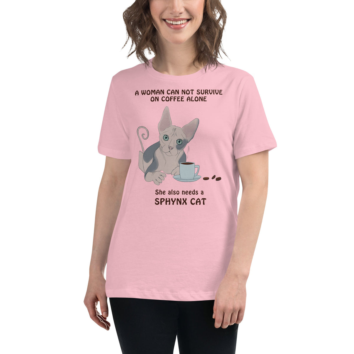 "WOMAN CANT SURVIVE ON COFFEE ALONE" TEE