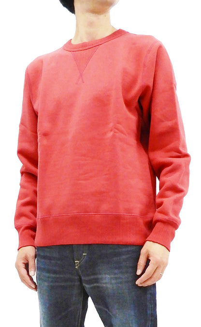 Whitesville Plain Sweatshirt Men's Loop-wheeled V-Insert Vintage Style WV67728 Red