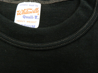 Whitesville Men's 2-Pack Plain Short-Sleeve Crew Neck T-Shirts, Tubular-Knit Cotton, Made in Japan by Toyo Enterprises (WV73544 119 Black)