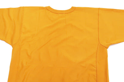 Whitesvill Plain T-shirt with Rib Side Panels Men's Heavyweight Short Sleeve Tee WV78930 156 Gold