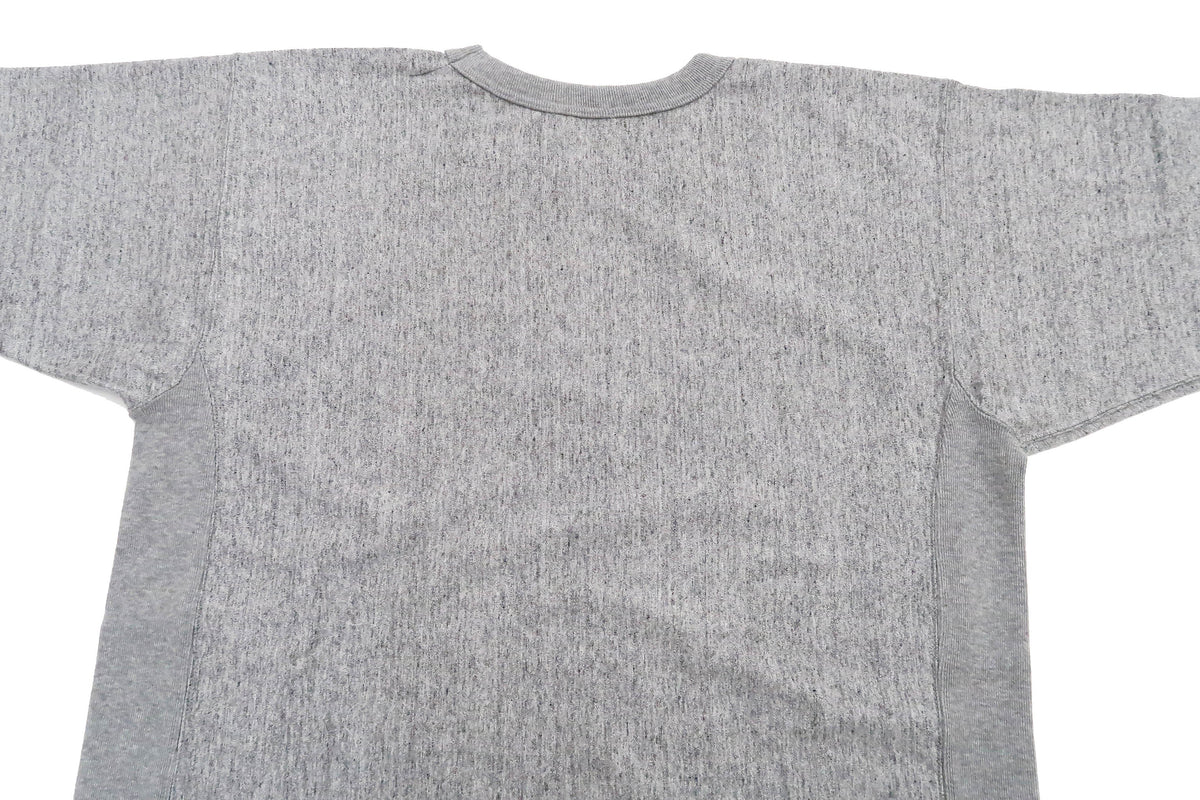 Whitesvill Plain T-shirt with Rib Side Panels Men's Heavyweight Short Sleeve Tee WV78930 113 Heather-Gray