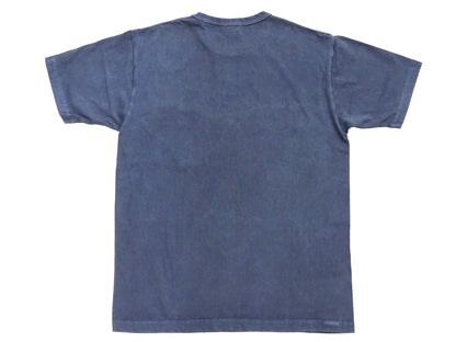 Whitesville Men's Short Sleeve Pigment-Dyed Pocket T-Shirt, Heavyweight Tubular Cotton Jersey Plain Tee, Made in Japan by Toyo Enterprises (WV79531 128 Faded Navy)